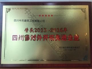 2015-2016年對外開拓先進企業